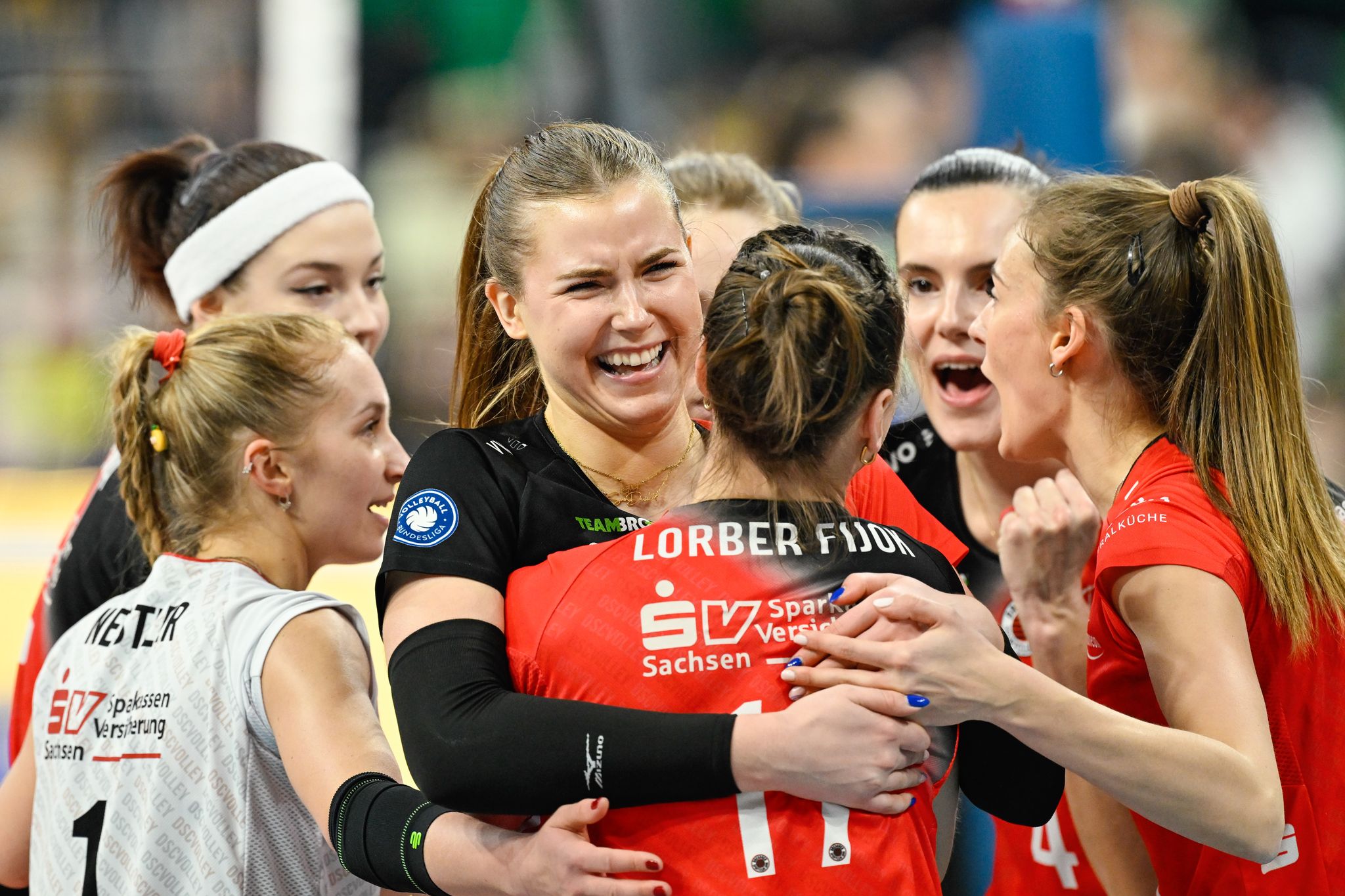 Dresdens Volleyballerinnen holen sich Pokal gegen Münster